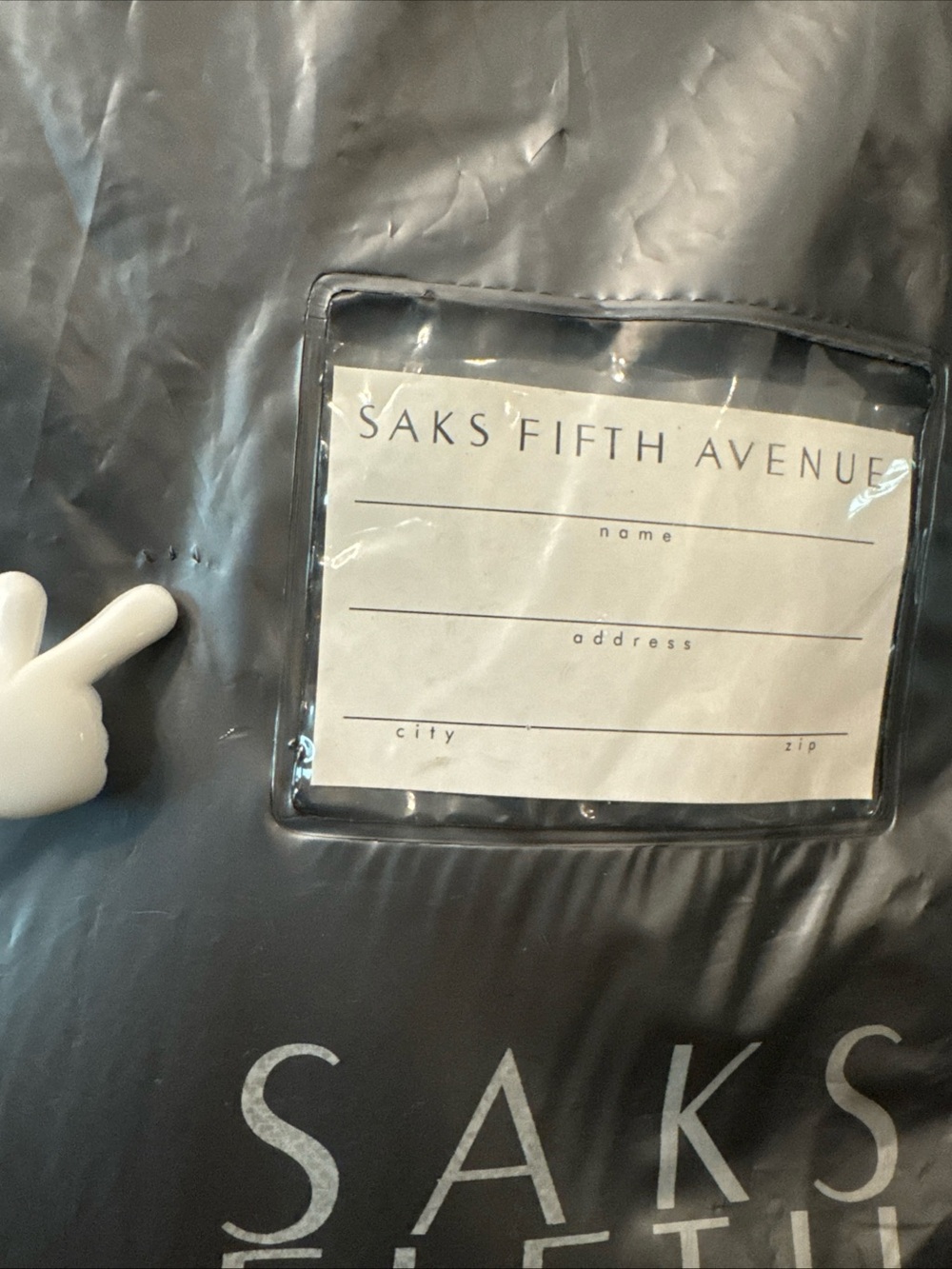 Saks Fifth Ave The Fur Salon Garment Bag Zipper 54x 23” and Plastic Bag 51x23” - Picture 5 of 16